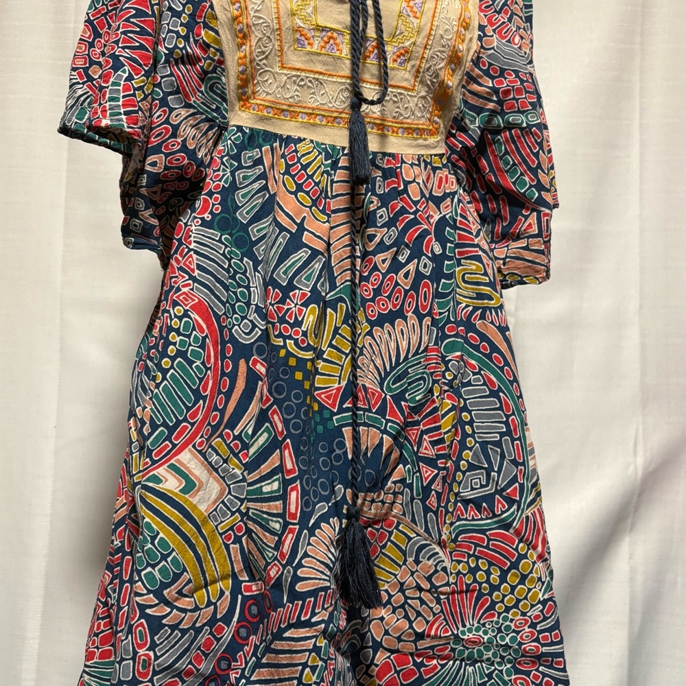 SZ S Colorful #Boho/Peasant Dress,short,flyingtomato,#festival,#beach,#concert - Picture 2 of 9